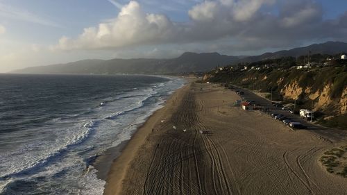 Panoramic view of beach against sky