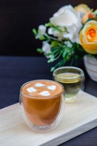 Close-up of coffee on table