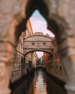 View of bridge over canal