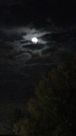 Scenic view of moon against sky at night