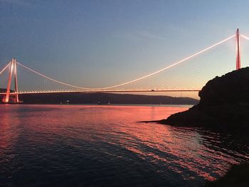 Suspension bridge over sea