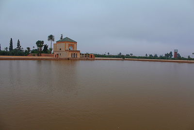 View of buildings against cloudy sky