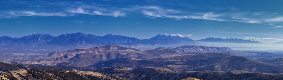 Views of wasatch front rocky mountains oquirrh mountains yellow fork rose canyon in salt lake utah