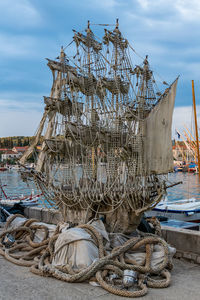 Model of a historic sailing vessel