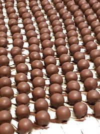 High angle view of candies
