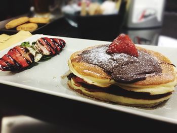 Close-up of dessert in plate