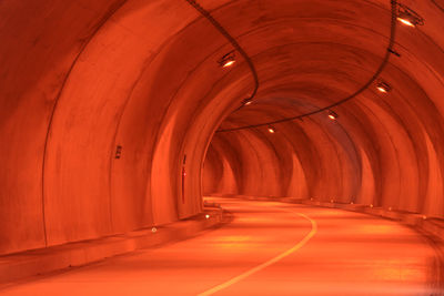 View of empty tunnel