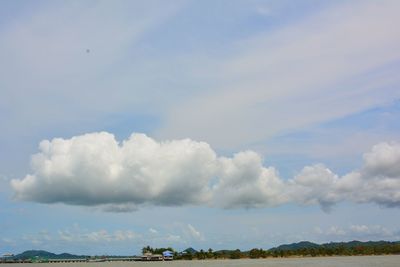 Scenic view of land against sky