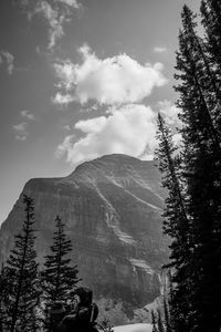 Low angle view of mountain against sky