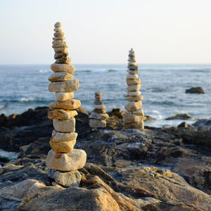 Stack of rocks in sea