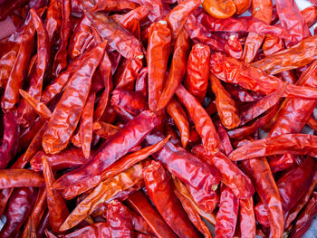 Full frame shot of red chili peppers