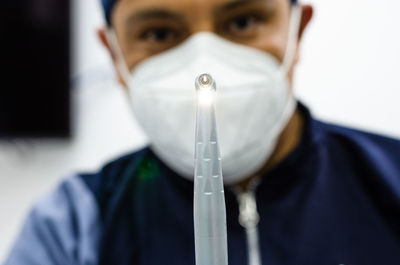 Close-up portrait of a young man