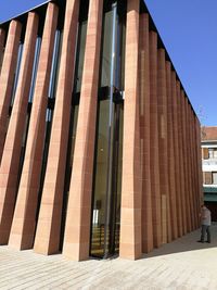 Low angle view of building against clear sky