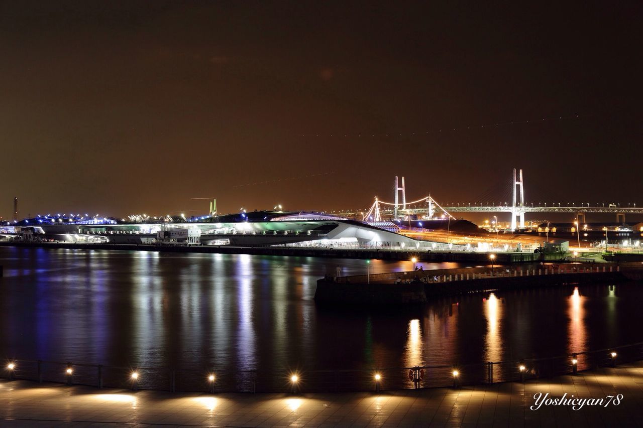 VIEW OF RIVER AT NIGHT