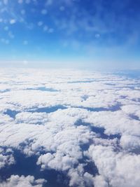 Scenic view of cloudscape against blue sky