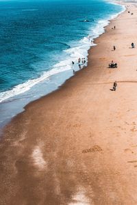 High angle view of beach