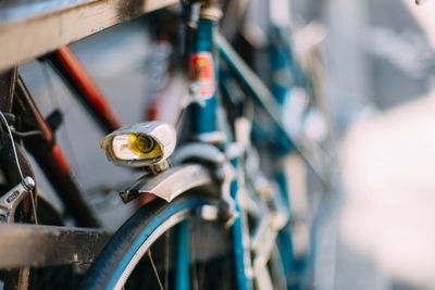 Broken light on bicycle