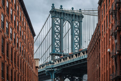 Low angle view of bridge against sky