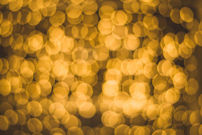 Defocused image of yellow lights