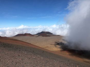 Scenic view of desert against sky