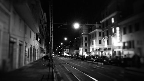 Illuminated city at night