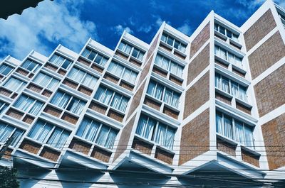 Low angle view of buildings against sky