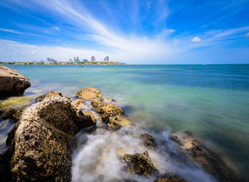 Scenic view of sea against sky