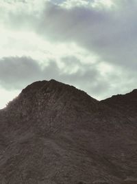 Low angle view of mountain against sky