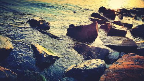 Rocks on beach