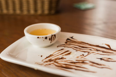 Close-up of coffee on table