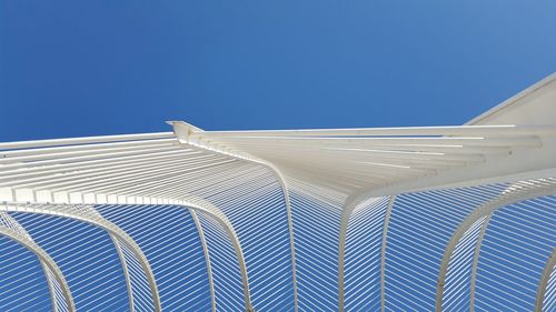 Low angle view of built structure against blue sky