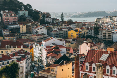 High angle view of a city