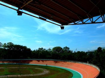 Scenic view of swimming pool against sky