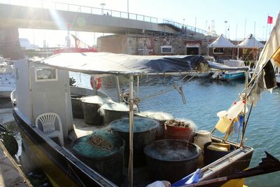 Boats in harbor