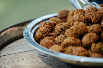 Close-up of food in bowl on table