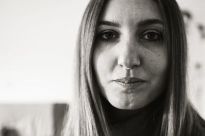 Close-up portrait of young woman