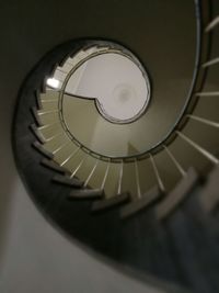 Close-up of spiral stairs