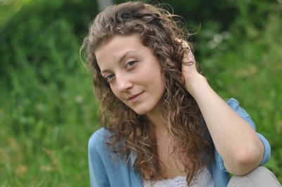 Portrait of beautiful young woman