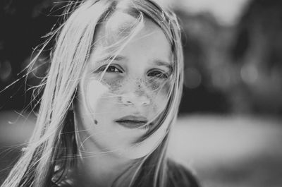 Close-up portrait of teenage girl