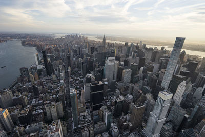 Aerial view of manhattan