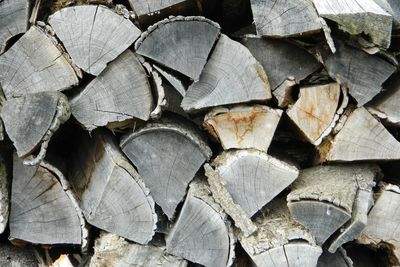 Detail shot of firewood