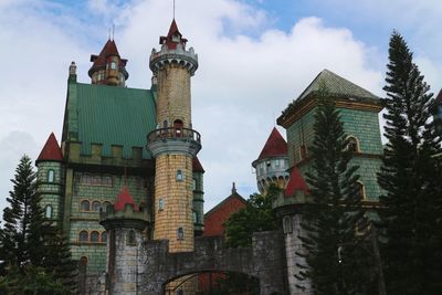 Low angle view of buildings against sky