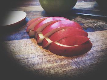 High angle view of bread on table