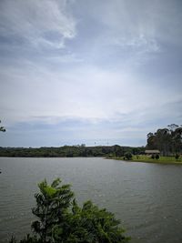 Scenic view of river against sky