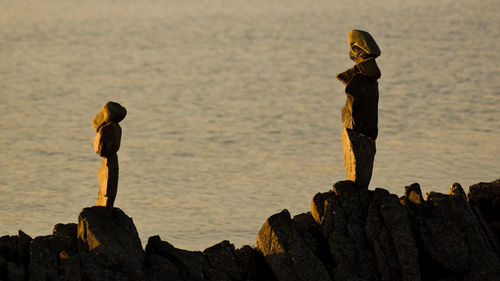 Rocks in sea