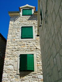 Low angle view of building against clear sky