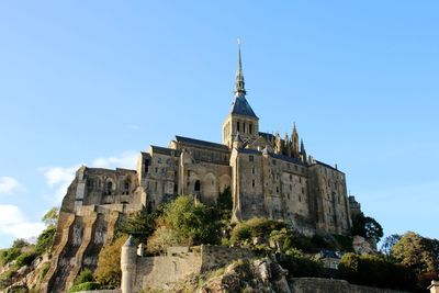 Low angle view of a saint michel in france