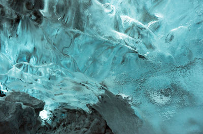 Full frame shot of frozen water