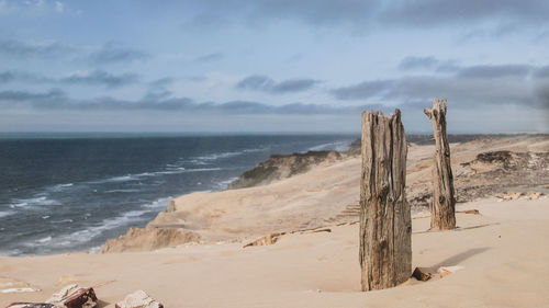 Panoramic view of beach against sky