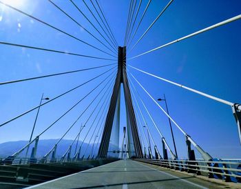 View of suspension bridge against sky